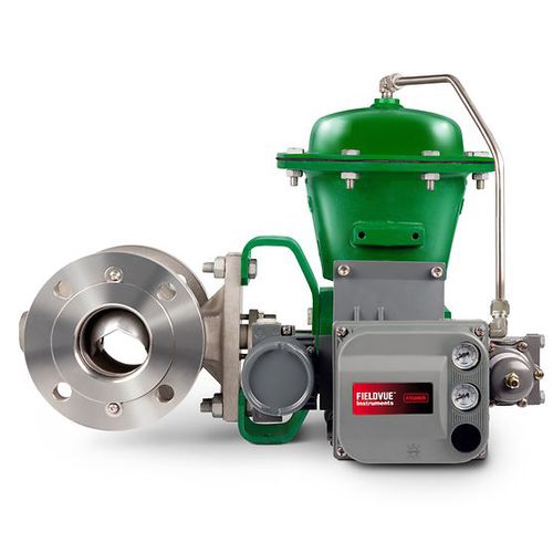 Клапан со сферическим золотником - Vee-Ball™ V150 - FISHER REGULATORS - с пневматическим управлением / для контроля / с фланцем