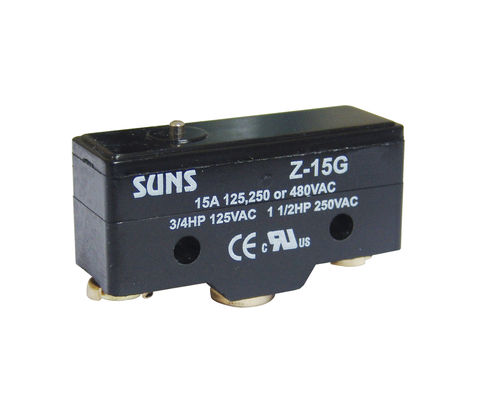 Микропереключатель на пружине - Z-15G - SUNS - однополюсный / промышленный / для общего применения