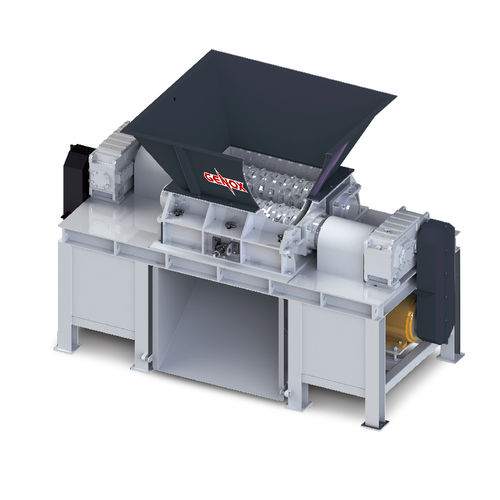 Измельчитель с 2 валами - W series - Genox Recycling Tech (China) Co., Ltd. - бумага / для кабелей / с ротационными ножами