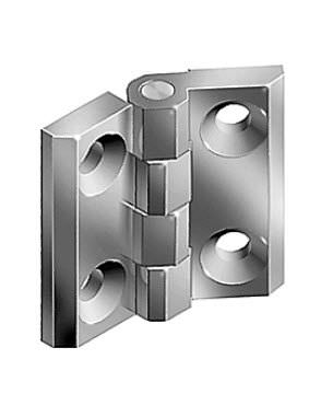 Плоский шарнир - FATH GmbH - из нержавеющей стали / привинчиваемый / 180°