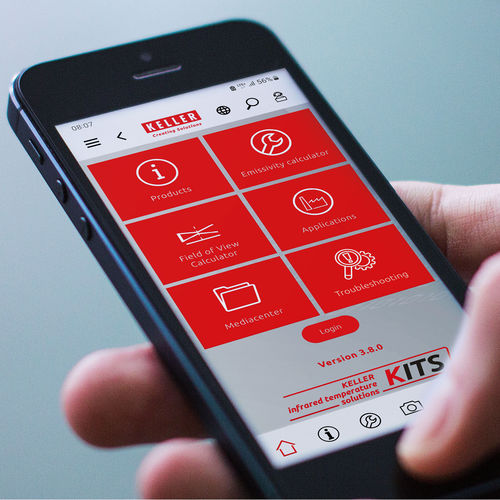 Мобильное приложение обработки данных - KITS - Keller Pyrometer Systems - для сбора данных / анализа температуры / для пирометра