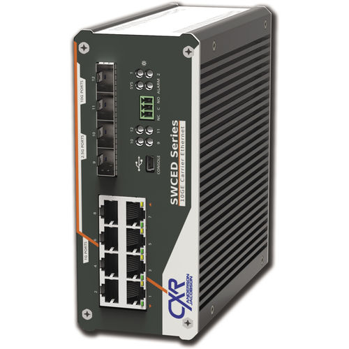 Управляемый коммутатор Ethernet - SWCED-2112 - CXR Networks - 12 портов / 10/100BaseT(X) / 4 оптоволоконных порта