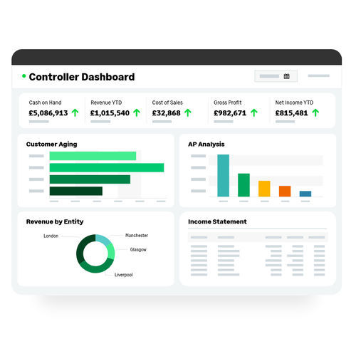 Программное обеспечение для автоматизации процесса - Sage Intacct - Sage bäurer GmbH - для составления отчетности / бухгалтерского учета / потока