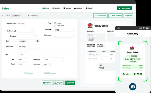 Программное обеспечение для машинного обучения - AutoEntry - Sage bäurer GmbH - бухгалтерского учета / состава / процесса