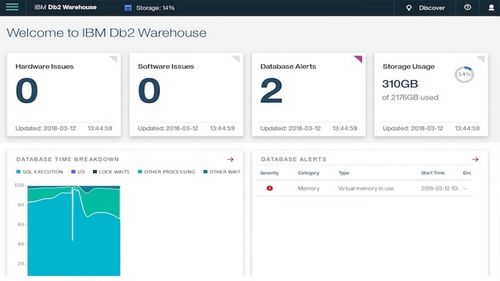 Программное обеспечение для управления складами (WMS) - Db2® Warehouse - IBM - для базы данных ODBC / для управления / хранения