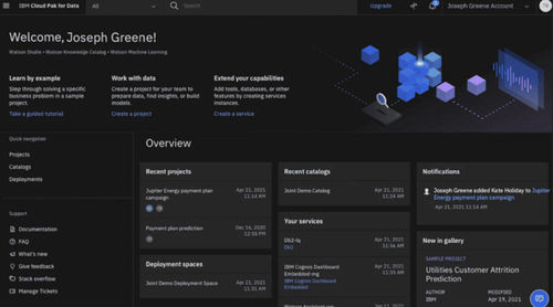 Программное обеспечение для управления - Cloud Pak for Data - IBM - анализа данных / для архитектуры / облачная среда