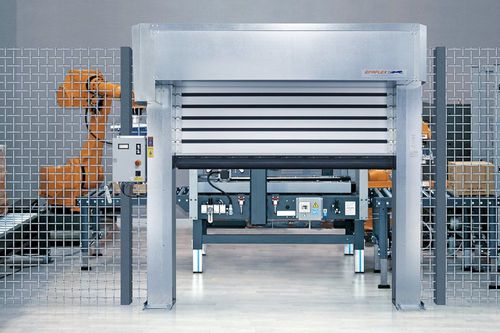Рулонный ворота - EFA-SST®-MS - EFAFLEX Tor- und Sicherheitssysteme GmbH & Co. KG - из алюминия / для использования в помещениях