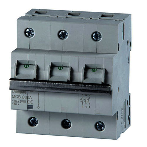 Магнитно-термический выключатель - 80 A | MCB C080A 1-pole - Doepke Schaltgeräte GmbH - сильного тока / модульный / миниатюрный