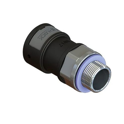 Фитинг для химических продуктов - ASPA-PGM-S - FRÄNKISCHE Industrial Pipes GmbH & Co. KG - винтовой / из PA6 / из металла