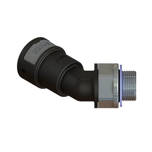 Пневматический фитинг - AAPA-PGM-S - FRÄNKISCHE Industrial Pipes GmbH & Co. KG - винтовой / под углом 45° / из PA6