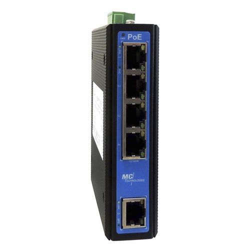 Неуправляемый коммутатор Ethernet - 162941 - MC Technologies GmbH - 5 портов / 10/100BaseT(X) / на DIN-рейке