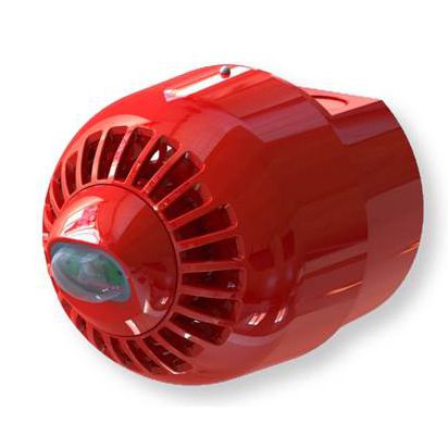 Передатчик аварийного звукового сигнала со светодиодным индикатором - ESC-5003 Sonos Red Body White Flash - Klaxon Signals - электронный / IP66 / настенный