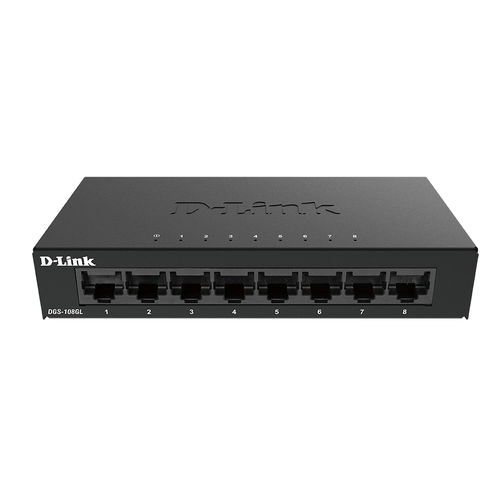 Неуправляемый коммутатор Ethernet - DGS-108GL - D-Link® - 8 портов / гигабит / для офиса