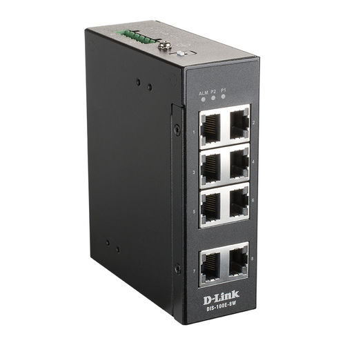 Неуправляемый коммутатор Ethernet - DIS-100E-8W - D-Link® - 8 портов / 10/100BaseT(X) / уровня 2