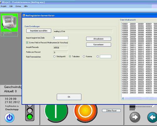 Программное обеспечение для контроля - WINJET3 Mailing - Leibinger - для управления / для печати