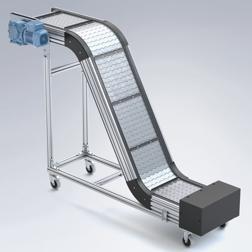 Конвейер с модульной лентой - KFS-P 2040.86 - Maschinenbau Kitz GmbH - наклонный / транспортный / модульный