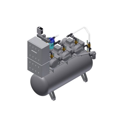 Установка вакуумирования со смазкой - MEDEVICE 3×28  - Srl - для использования в медицине / вертикальная