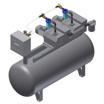 Установка вакуумирования со смазкой - MEDEVICE 2X102 - Srl - для использования в медицине