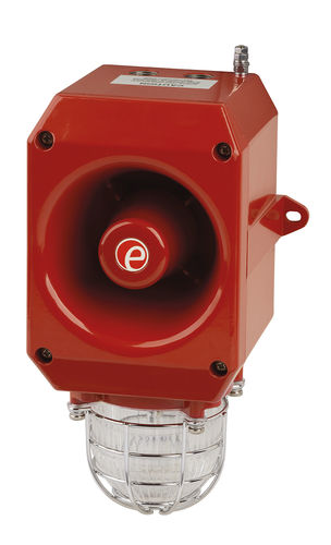 Передатчик аварийного звукового сигнала с ксеноновой фарой - D2xC1X05 - E2S Warning Signals - с сигнальным огнем / взрывозащищенный
