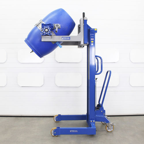 Подъемник для бочек с ручным управлением - STM01-DRU01 - STS - Bespoke Handling Equipment - гидравлический / с ручкой / вращающийся