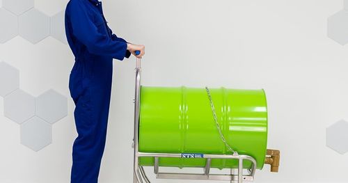 Подъемник для бочек с ручным управлением - DCR01 - STS - Bespoke Handling Equipment - с рычагом / вращающийся / из нержавеющей стали