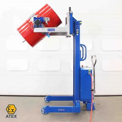 Пневматический подъемник для бочек - STP01-DRU01-Ex - STS - Bespoke Handling Equipment - с ручным управлением / для сжатого воздуха / с ручкой