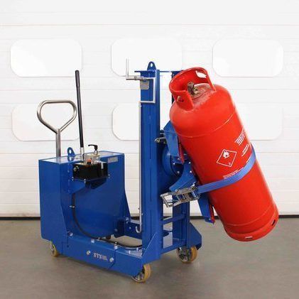 Зажим для подъема и поворота для бочек - DTP08-250kg-R500-CR01 - STS - Bespoke Handling Equipment - для цилиндра / вертикальный / гидравлический