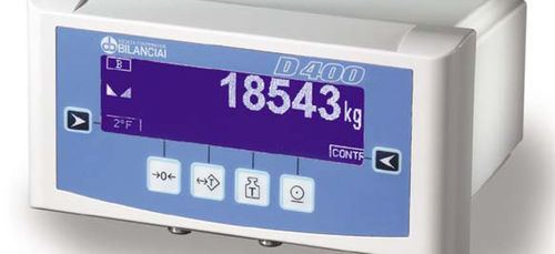 Весовой терминал с графическим ЖК-индикатором - D400  - Soc Coop Bilanciai - монтированный в стойку / настольный / пыленепроницаемый
