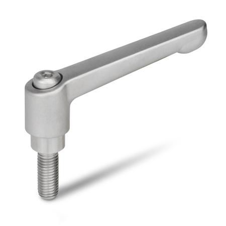 Зажимной рычаг из нержавеющей стали - GN 300.5 - Otto Ganter GmbH & Co. KG - нержавеющий / регулируемый