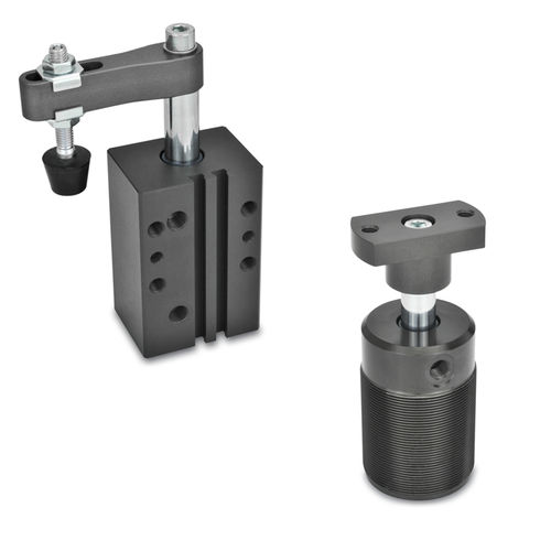 Поворотный зажимное приспособление - GN 875 / GN 876 - Otto Ganter GmbH & Co. KG - пневматический / для обрабатываемых деталей