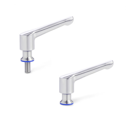 Зажимной рычаг из нержавеющей стали - GN 305 Hygienic Design - Otto Ganter GmbH & Co. KG - регулируемый / с резьбовой вставкой / с внутренней резьбой