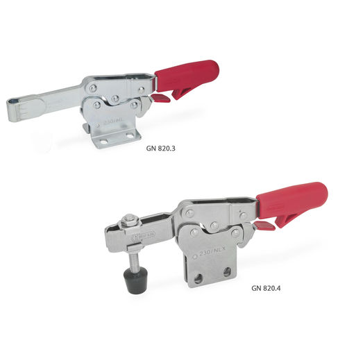 Горизонтальное прижимное устройство - GN 820.3 / GN 820.4 - Otto Ganter GmbH & Co. KG - из нержавеющей стали / из оцинкованной стали / с блокировкой