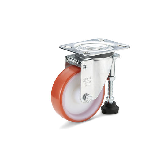 Поворотный ролик - GN 22882 - Otto Ganter GmbH & Co. KG - с пластиной / для иммобилизации / промышленный