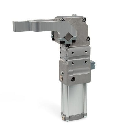 Зажимная система с пневматическим приводом - GN 8620 - Otto Ganter GmbH & Co. KG - для сварного соединения / установленном на пневмоцилиндре / анодированная