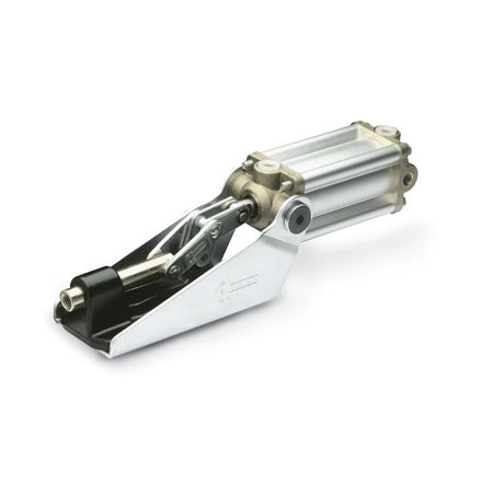 Пневматическое прижимное устройство - GN 890 - Otto Ganter GmbH & Co. KG - горизонтальное / от себя/на себя / сильные нагрузки