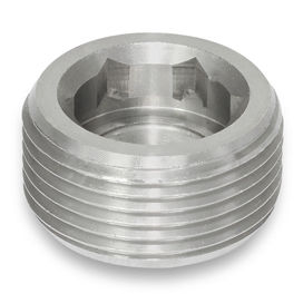 Пробка для укупорки - GN 252.5 - Otto Ganter GmbH & Co. KG - круглая / резьбовая / из нержавеющей стали