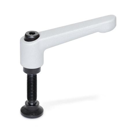 Зажимной рычаг из пластмассы - GN 306 - Otto Ganter GmbH & Co. KG - регулируемый / с резьбовой вставкой