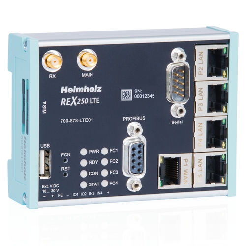 Маршрутизатор для передачи данных - REX 250  - Helmholz GmbH & Co. KG - WAN / Ethernet / для сети