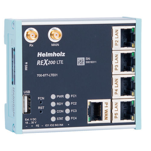 Маршрутизатор для передачи данных - REX 200 - Helmholz GmbH & Co. KG - Ethernet / для сети / WAN