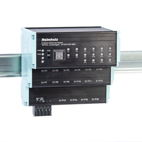 Неуправляемый коммутатор Ethernet - FLEXtra STAGE  - Helmholz GmbH & Co. KG - 16 портов / гигабит / ProfiNet