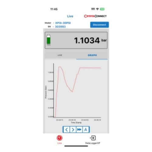 Мобильное приложение калибровки - CrystalConect  - Ametek Calibration - устройство контроля замеров / режим реального времени / Android