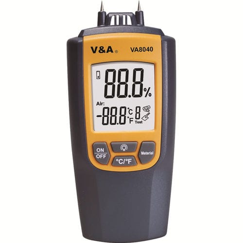 Измеритель влажности для строительных материалов - VA8040 - Shanghai Yi Hua V&A Instrument Co., Ltd. - игольчатый / с цифровым дисплеем / портативный