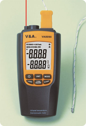 Инфракрасный термометр - VA8090 - Shanghai Yi Hua V&A Instrument Co., Ltd. - с термопарой / с двойным индикатором / переносной
