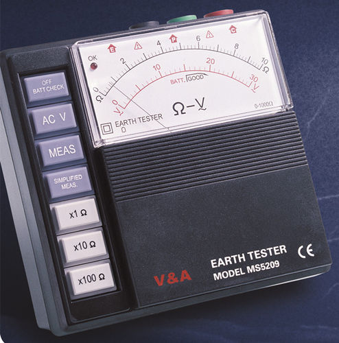 Тестер сопротивления заземления - MS5209 - Shanghai Yi Hua V&A Instrument Co., Ltd. - переносной / аналоговый