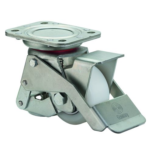 Поворотный ролик - W120.B15 series - BS Rollen GmbH - с пластиной / из стали / из пластика