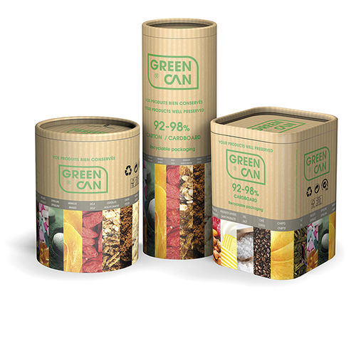 Коробка для упаковки по индивидуальному заказу - GREENCAN® - CAN PACKAGING - GREENCAN - из пластика / из картона / с прямоугольным сечением