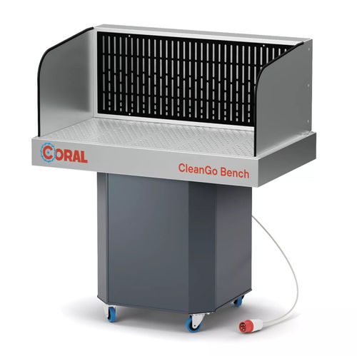 Стол с вытяжкой для сварки - Cleango Bench - CORAL - мобильный / компактный