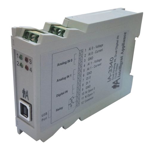 Аналоговый входной модуль - IA-3340-U 	  - Intelligent-Appliance - USB / с двумя входами / напряжения