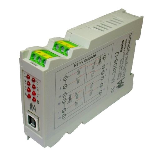 Модуль-реле DC - IA-3308-U - Intelligent-Appliance - на DIN-рейке / USB