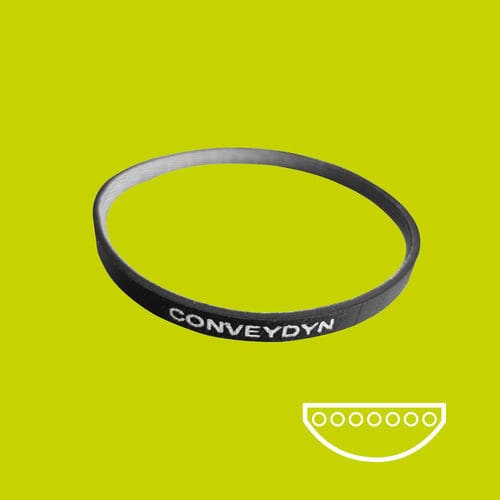 Круглая конвейерная лента - Conveydyn® - Hutchinson Precision Sealing Systems - изогнутая / из пластика / промышленная